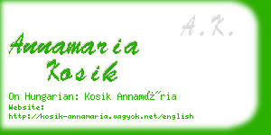 annamaria kosik business card